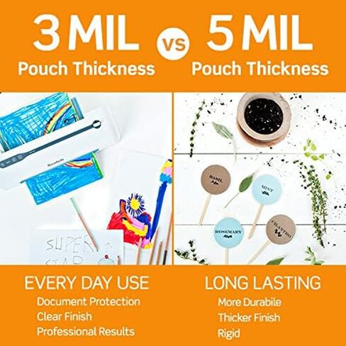 أكياس تصفيح حرارية 8.5 × 11 0.61 رطل، سمك 3 مل، (Tp3854-20) شفافة للمستندات والصور، حزمة أكياس التصفيح مع مقص ورق Suretails، 3 عبوات [قد تختلف التعبئة] in Kuwait