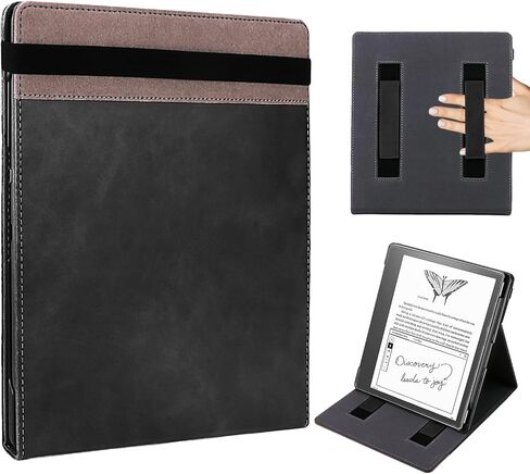 حافظة WALNEW قابلة للطي لجهاز Kindle Scribe مقاس 10.2 بوصة إصدار 2022، وحزامين لليدين وغطاء حامل عمودي متعدد العرض مع تنبيه/غفو تلقائي لقارئ Amazon Kindle Scribe الإلكتروني مقاس 10.2 بوصة (رمادي) in Saudi Arabia