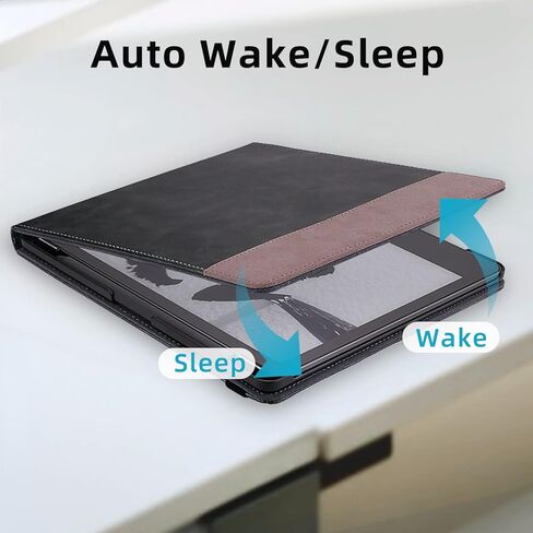 حافظة WALNEW قابلة للطي لجهاز Kindle Scribe مقاس 10.2 بوصة إصدار 2022، وحزامين لليدين وغطاء حامل عمودي متعدد العرض مع تنبيه/غفو تلقائي لقارئ Amazon Kindle Scribe الإلكتروني مقاس 10.2 بوصة (رمادي) in Saudi Arabia
