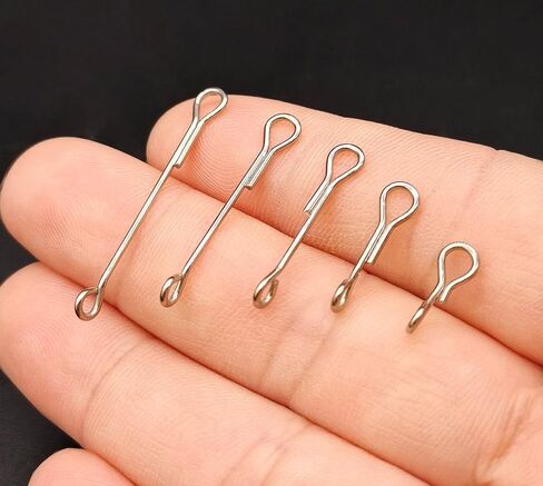 Pack of 50 Articulated Shanks for Tying Streamers，for Tying Articulated Streamers use in Fresh and Saltwater 5 Sizes are Optional in Kuwait