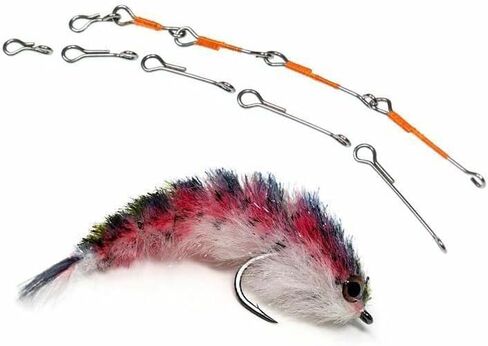 Pack of 50 Articulated Shanks for Tying Streamers，for Tying Articulated Streamers use in Fresh and Saltwater 5 Sizes are Optional in Kuwait