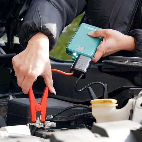 Limitless AutoBoost Portable Car Jump Starter 400A Peak (Up to 8-Cylinder, 5.0-Liter Gas), 6000mAh Power Bank and 3-Mode Flashlight (Evergreen) in Saudi Arabia