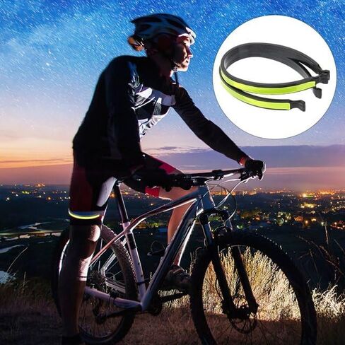 JJLFresheners 2Pcs Cycling Trouser Clip, Cycling Ankle Safety Band Reflective for Bicycles Clip Pant Leg Cuff Clip Bikes Cycling Equipment Wrap Clip Reflective Gear Accessories in Saudi Arabia