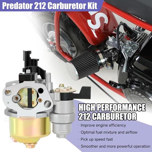 Mini Bike Carburetor 212cc Exhaust Muffler Throttle Stage 2 Kit for Predator 212 224 196cc Engine Coleman CT200U BT200X Baja Warrior Axis MB200 GX160 6.5HP KT196 Go Kart High Performance Parts in Saudi Arabia