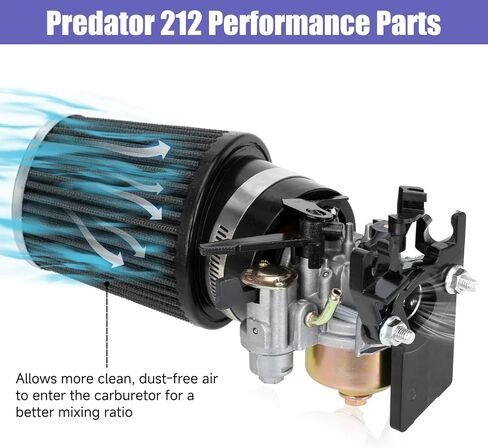 Mini Bike Carburetor 212cc Exhaust Muffler Throttle Stage 2 Kit for Predator 212 224 196cc Engine Coleman CT200U BT200X Baja Warrior Axis MB200 GX160 6.5HP KT196 Go Kart High Performance Parts in Saudi Arabia