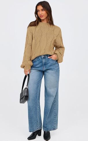 PRETTYGARDEN Women's Cable Knit Sweaters Casual Long Sleeve Crewneck Oversized Chunky Fall Winter Sweater Pullover Tops 2024 in Saudi Arabia