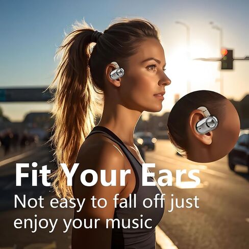 True Open Ear Wireless Headphones,Dual-Axis Design with 45° and 55° Multi-Angle Adjustment,Bluetooth 5.4 Earbuds Lightweight Snug Fit Perfect for Running Hiking Driving (Black, JR02) in Saudi Arabia