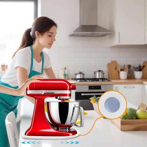 مقبض منزلق لخلاط الخيزران من كيتشن ايد بسعة 4.5-5 كوارت - منزلق للاجهزة لخلاط مساعد المطبخ براس مائل، صينية منزلقة للتخزين على سطح المطبخ للمساعدة في المطبخ 4.5-5 كوارت، علبة متحركة in Kuwait