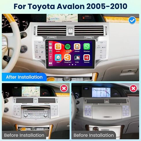 [8 Core 6G+128G] Inefala for Toyota Avalon 2005-2010 Android Car Radio Stereo, 9" HD Touchscreen Head Unit with Wireless Carplay & Android Auto - GPS/WiFi 32EQ DSP 59UI SWC MIC Backup Camera in Saudi Arabia