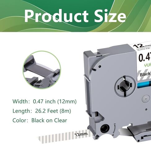 TZe-221 9mm TZe Tape Compatible with Brother Brother PTouch TZe221 TZ221 TZ-221 0.35 Laminated White Tape for PT-D210 PT-D200 PT-D400 PT-D600 PTH110 Printers, 8-Pack in Saudi Arabia