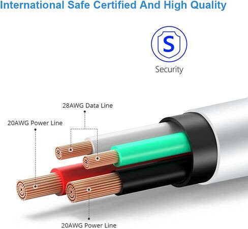 USB Wall Charger, [MFi Certified] iPhone Charger Lightning Cable 6FT(4PACK) Fast Charging Data Sync Cords Dual Port USB Plug Compatible with iPhone 12/mini/Pro/Max/11/Pro/Xs/XR/X/8/7/Plus in Saudi Arabia