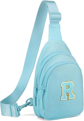 Small Initial Sling Bag Crossbody Bag Fanny Pack for Girls Women Cute Chest Bag Cross Body Bag Personalized Gift in Saudi Arabia