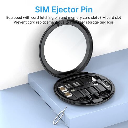 قارئ بطاقة الذاكرة BUDI Micro SD مع 8 فتحات، حافظة تخزين بطاقة الذاكرة على شكل TF تدعم توافق USB من النوع C وUSB مع iPhone 15/14/13/12/11/Pro Max/الأجهزة اللوحية/Android/Mac/الكمبيوتر/الكاميرا in Saudi Arabia