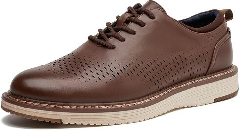Men's Dress Oxford Shoes Wingtip Casual Business Shoes Comfortable Office Shoes Formal Work Lace Up Shoes in Saudi Arabia