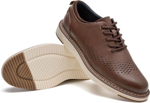 Men's Dress Oxford Shoes Wingtip Casual Business Shoes Comfortable Office Shoes Formal Work Lace Up Shoes in Saudi Arabia