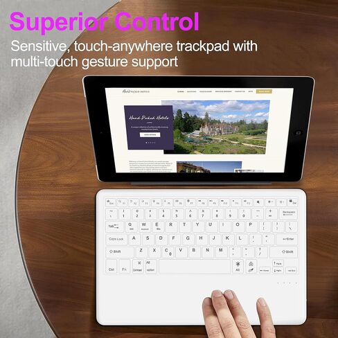 D DINGRICH Wireless Touchpad Keyboard - Multi-Touch Trackpad, Ultra-Slim, 7 Color Backlit, Universal Rechargeable Bluetooth Keyboard for iOS iPhone/iPad, Samsung Android Tablet, Windows, Smartphone in Saudi Arabia