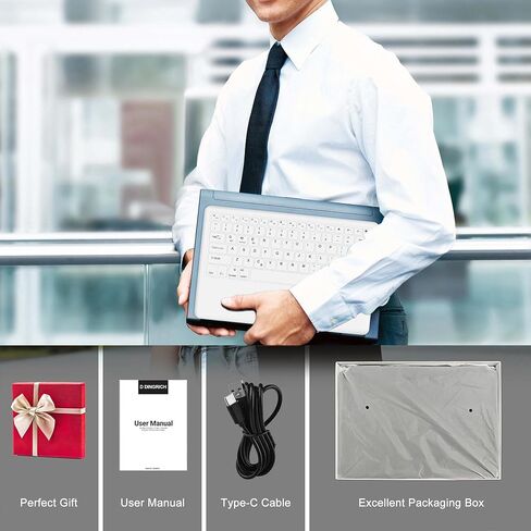 D DINGRICH Wireless Touchpad Keyboard - Multi-Touch Trackpad, Ultra-Slim, 7 Color Backlit, Universal Rechargeable Bluetooth Keyboard for iOS iPhone/iPad, Samsung Android Tablet, Windows, Smartphone in Saudi Arabia