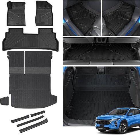 Cargo Mat for 2024 2025 Chevy Trax, All-Weather TPE Trunk Mat with Backrest Mat for Chevrolet Trax Accessories (Includes a Left Storage Mat) in Saudi Arabia
