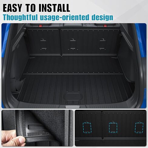 Cargo Mat for 2024 2025 Chevy Trax, All-Weather TPE Trunk Mat with Backrest Mat for Chevrolet Trax Accessories (Includes a Left Storage Mat) in Saudi Arabia