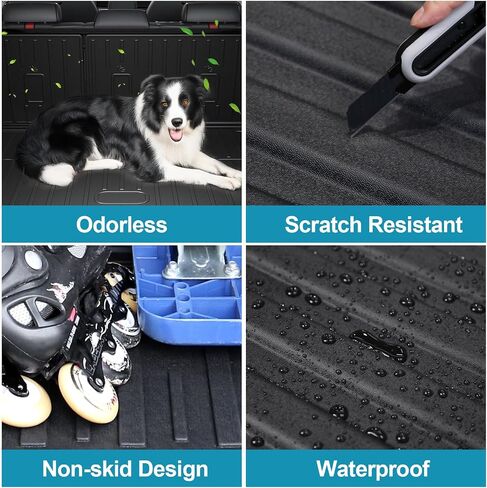 Cargo Mat for 2024 2025 Chevy Trax, All-Weather TPE Trunk Mat with Backrest Mat for Chevrolet Trax Accessories (Includes a Left Storage Mat) in Saudi Arabia