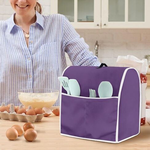 Coldinair Purple Stand Mixer Cover Compatible with 6-8 Quart,Dust Cover with Pockets for Kitchen Aid Mixer in Saudi Arabia