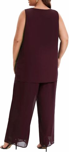 بالإضافة إلى حجم الدعاوى بانت أم العروس 3 قطعة حزب الشيفون مجموعات اليدوية الترتر الزفاف ضيف الزي in Kuwait