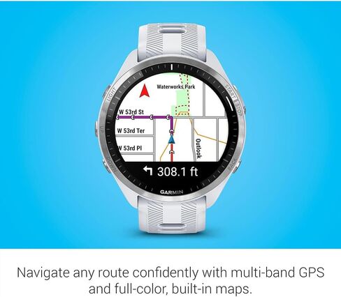 Garmin 010-02809-01 Forerunner 965 Running Smartwatch Whitestone and Powder Gray | Official USA Partner Model | Bundle with 2 YR CPS Enhanced Protection Pack in Saudi Arabia