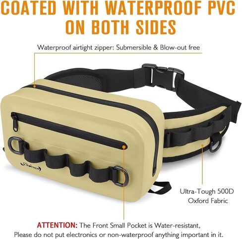 Dovesun Waterproof Fishing Fanny Pack for Men 3.3L Fly Fishing Bag Chest Pack with Airtight Zipper in Kuwait