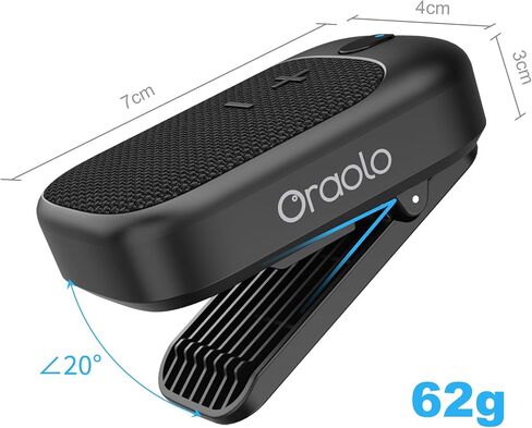 Oraolo Clip On Speaker, Wearable Wireless Bluetooth Speaker Built-in Mics for Hands-Free Calls and Music, Outdoor Speaker for Motorcycle, Bike, Hiking, Running, 18H Long Playtime in Kuwait