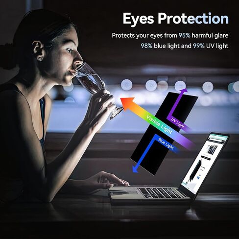 Privacy Filter Compatible with Microsoft Surface Pro 7 Plus/Pro 7/Pro 6/Pro 5/Pro 4/Pro 3, Easy On/Off 12.3 Inch Removable Anti Spy Glare Blue Light Privacy Screen in Saudi Arabia