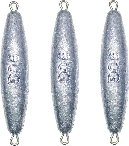 Trolling Weights Inline Fishing Weights Sinkers Double Ringed Weights for Saltwater Freshwater Fishing Get Lures Deeper 1oz to 5oz in Saudi Arabia
