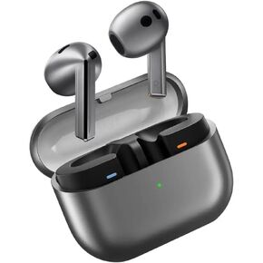 SAMSUNG Galaxy Buds 3 True Wireless Bluetooth Earbuds, Open Type Fit, Active Noise Cancellation, 360 Audio, Touch Control, Silver (Renewed)