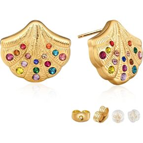 Seashell Stud Earrings For Women Seashell Earrings Gold Shell Earrings Beach Earrings Trendy Summer Ocean Earrings