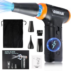 Compressed Air Duster,220000RPM Electric Air Duster, No Canned Air Duster-Replace Compressed Air, Mini Stepless Jet Dry Blower for Car, Computer, Keyboard