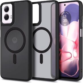 YZB Designed for Motorola Moto G Stylus 5G 2024 Magnetic Case [Compatible with MagSafe] Translucent Matte Scratch-Resistant Back, [Military-Grade Protection] Shockproof Slim Phone Case (Black)