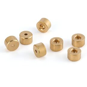 Dr.Fish 50 Pack Carolina Ticker Keeper Brass Weights Fishing Sinkers, Protects Knot & Make Noise, Carolina Rig Teaxs Rig Weight for Freshwater Bass Fishing