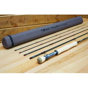 Kingfisher Fly Fishing Blackfoot Streamer Fly Rod 4 Piece - Comes with an Extra tip and Travel Tube