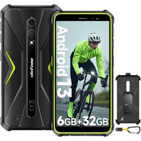 Ulefone Armor X12 Rugged Smartphone, Android 13 Go, 6GB+32GB up to 256GB Extension, 5.45" Screen, 13MP Camera, 4860mAh, 3-Card Slots Cell Phone, NFC, OTG, Black Unlocked Mobile Phone