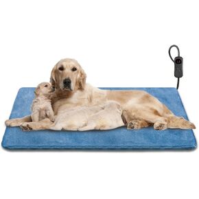 Electric Pet Heating Pad for Cats and Dogs,Adjustable Dog Cat Heating Pad with 6 Temp & 5 Timer,Waterproof Dog Heating Pad with Chew Resistant Cord,Pet Heating Pad for kittens & Puppy 18"*18" in Kuwait