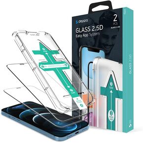 Deppa [2 Pack Screen Protector for Iphone 12 Pro Max (6.7') Tempered Glass Film | Easy Installation | 9H Hardness | Scratch Resistant | Anti-Fingerprints | Bubble-free | Edge to Edge Cover |