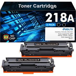 218A Black Toner Cartridges - Replacement for HP 218A Black HP 218X Works with Color Pro 3201dw 3301cdw 3301fdw 3301sdw, Pro 3201, MFP 3301 Series | W2180A | NO CHIP | 2 Pack