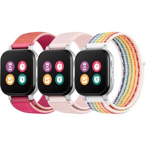 Butifacion 3 Pack Kids Nylon Bands Compatible with Gizmo Watch 3 2 1/Gabb Watch 3e 3 2 1/Sync UP Watch/Cosmo Jr Track Watch, 20mm Hook & Loop Soft Breathable Watch Band Replacement for Boys & Girls in Saudi Arabia