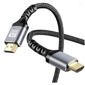 8K 10K HDMI Cable 48Gbps 6.6FT/2M, Certified Ultra High Speed HDMI® Cable Braided Cord-4K@120Hz 8K@60Hz, DTS:X, HDCP 2.2 & 2.3, HDR 10 Compatible with Roku TV/PS5/HDTV/Blu-ray