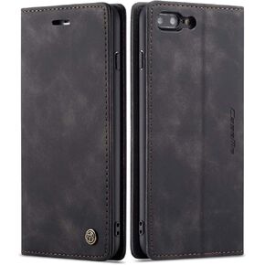 SINIANL iPhone 8 Plus Wallet Case iPhone 7 Plus Leather Case, Folio Case with Kickstand Credit Card Holder Magnetic Closure Folding Flip Book Cover Case for iPhone 7 Plus iPhone 8 Plus - Brown