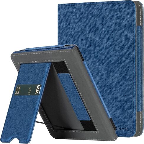 حافظة CoBak مع حامل لجهاز Kindle Paperwhite - غطاء متين من جلد البولي يوريثان مع خاصية التنبيه التلقائي للنوم، وفتحة للبطاقة، وميزة حزام اليد - يناسب جهاز Kindle Paperwhite من الجيل الحادي عشر مقاس 6.8 بوصات إصدار التوقيع 2021 in Saudi Arabia