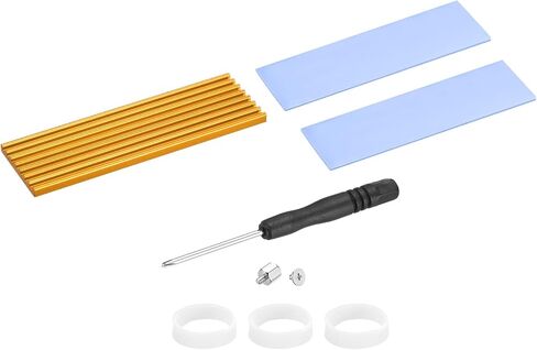MECCANIXITY 1 Pack M.2 2280 Nvme SSD Heatsink Cooler سبائك الألومنيوم بالوعة الحرارة مع تركيب مسامير مفك البراغي، 1 مم، 1.5 مم وسادة حرارية، للكمبيوتر المحمول، أزرق سماوي in Saudi Arabia