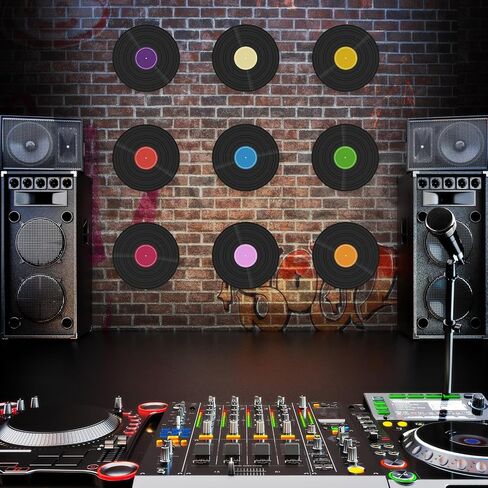 uxcell 12Pcs Blank Vinyl Records 4 Inch Fake Record Vintage Decoration, PVC Plain Faux Blank Vinyl Records, Retro Vinyl Records for Home Studio Room Wall Aesthetic in Saudi Arabia