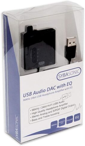 Syba USB 2.0 24 بت 96 كيلو هرتز DAC ومضخم سماعة الرأس مع 3 حاضر EQ Bass Boost 3.5 ملم وS/PDIF Windows/MacOS/Linux/Android PS3 PS4 in Kuwait