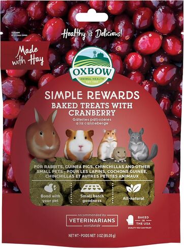Oxbow Simple Rewards Guinea Pig & Rabbit Treats, Apple Banana, Baked, 3 oz in Saudi Arabia