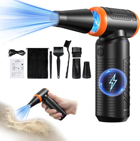 Compressed Air Duster,220000RPM Electric Air Duster, No Canned Air Duster-Replace Compressed Air, Mini Stepless Jet Dry Blower for Car, Computer, Keyboard in Saudi Arabia